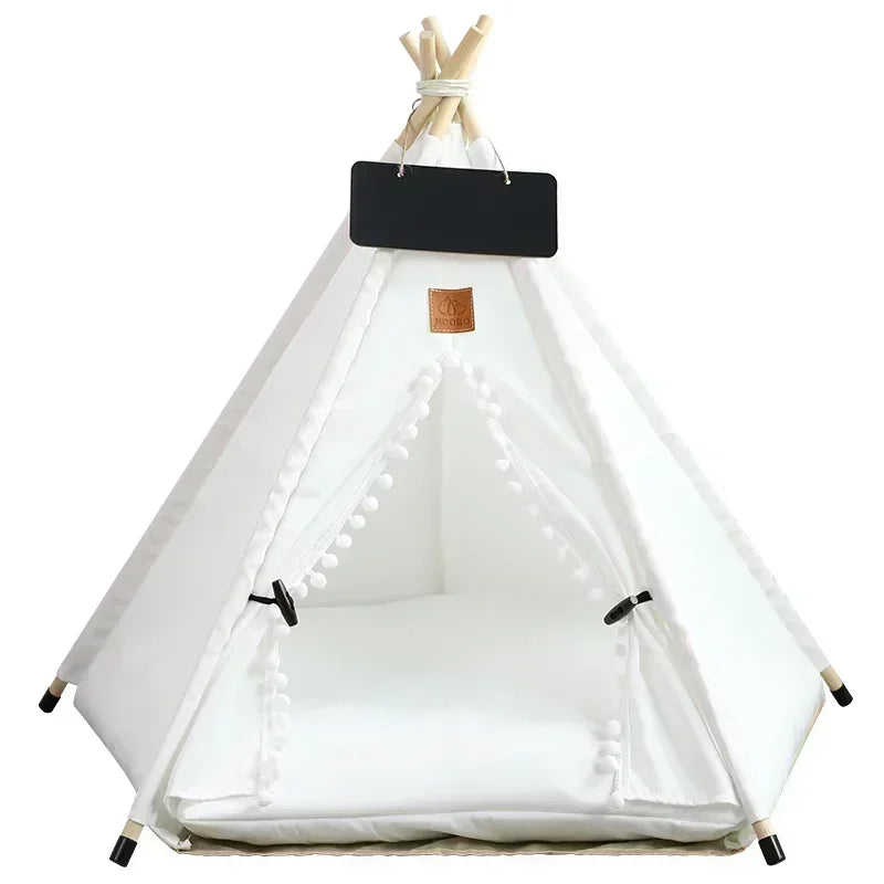 Portable Pet Teepee Bed with Cushion