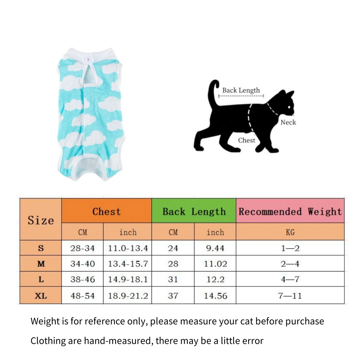 Cat Anti-Lick Recovery Suit