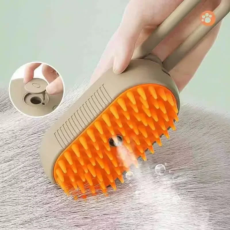 Steam Spray Pet Grooming Massage Brush