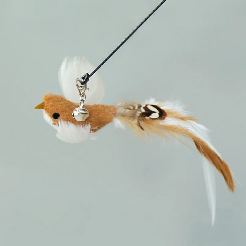 Hands-Free Suction Cup Feather Cat Wand Toy