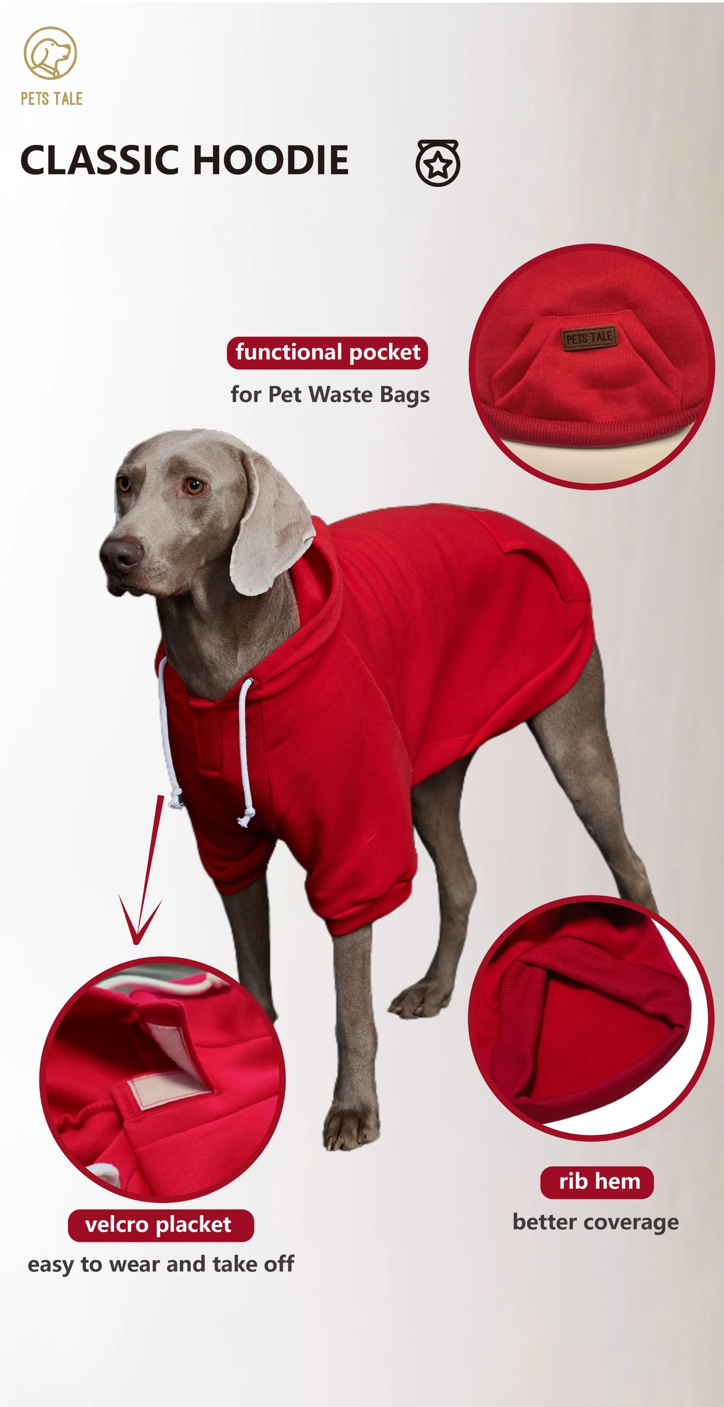 Dog Hoodie with Pocket