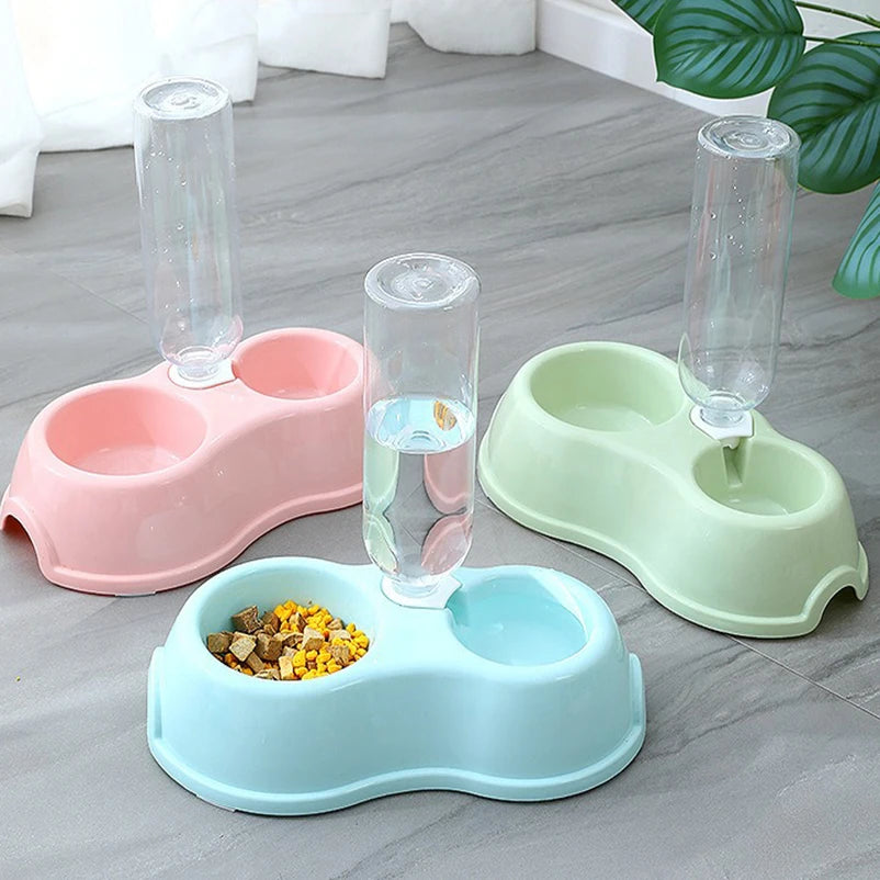 2-in-1 Automatic Pet Food & Water Bowl