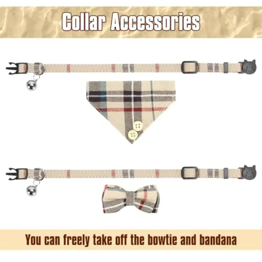 Plaid Breakaway Cat Collar Set