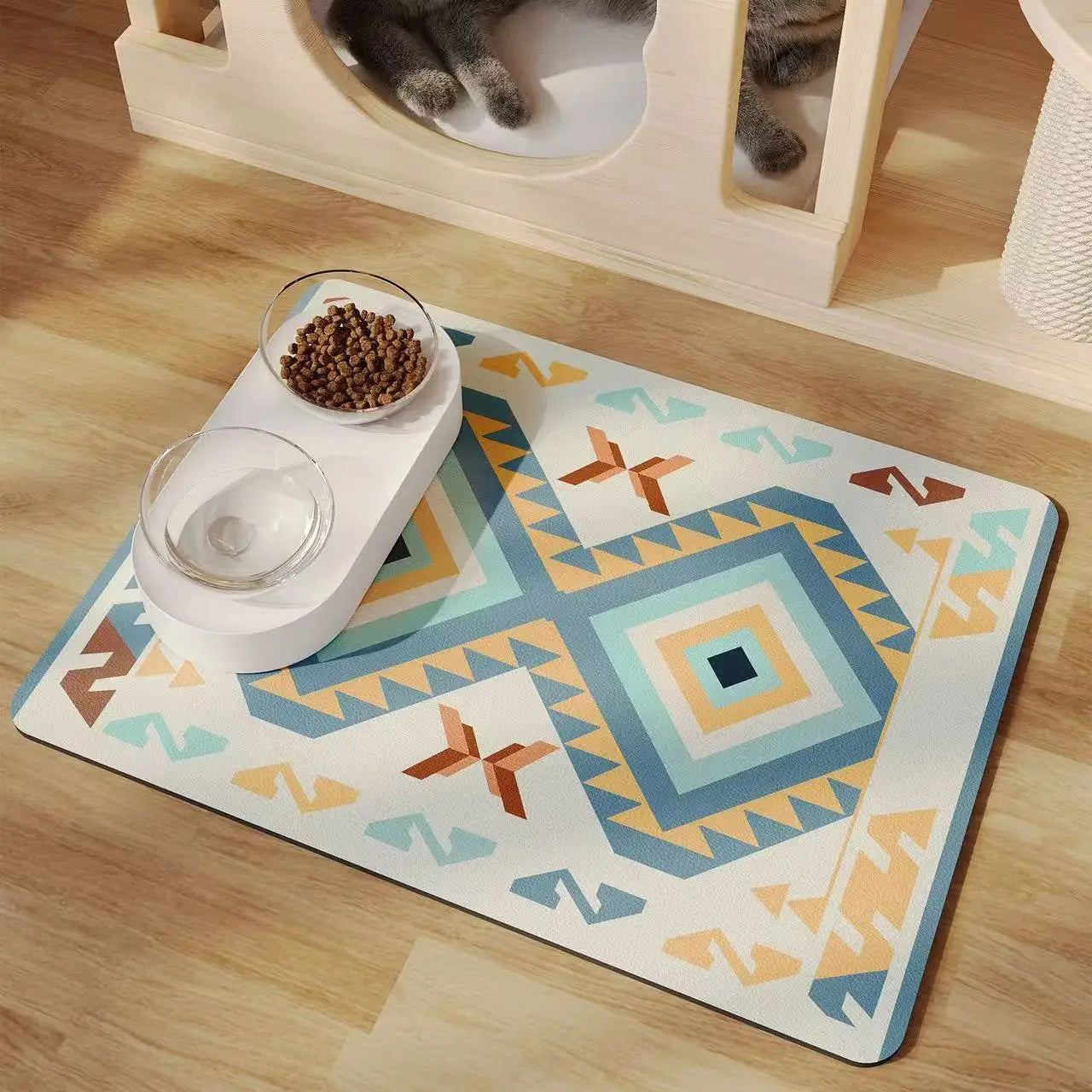 Water-Absorbing Non-Slip Pet Feeding Mat