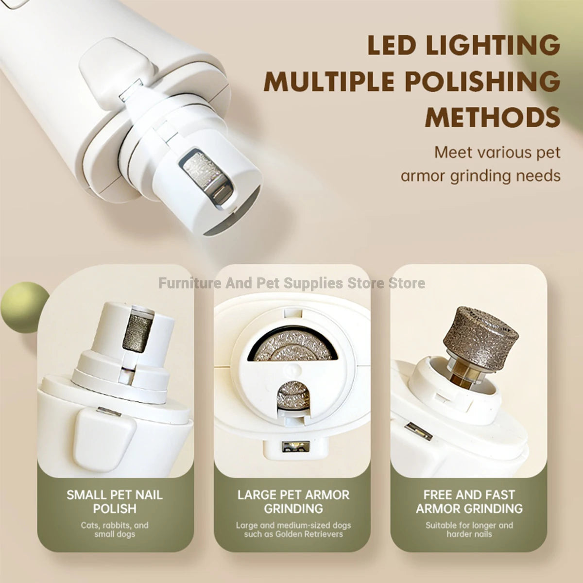 2-in-1 Electric Pet Nail Grinder & Trimmer