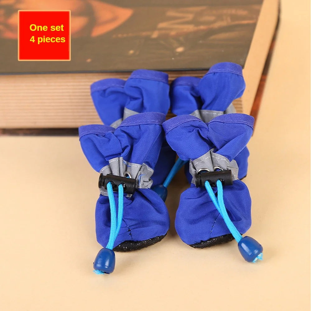 4-Piece Waterproof Dog Rain Boots