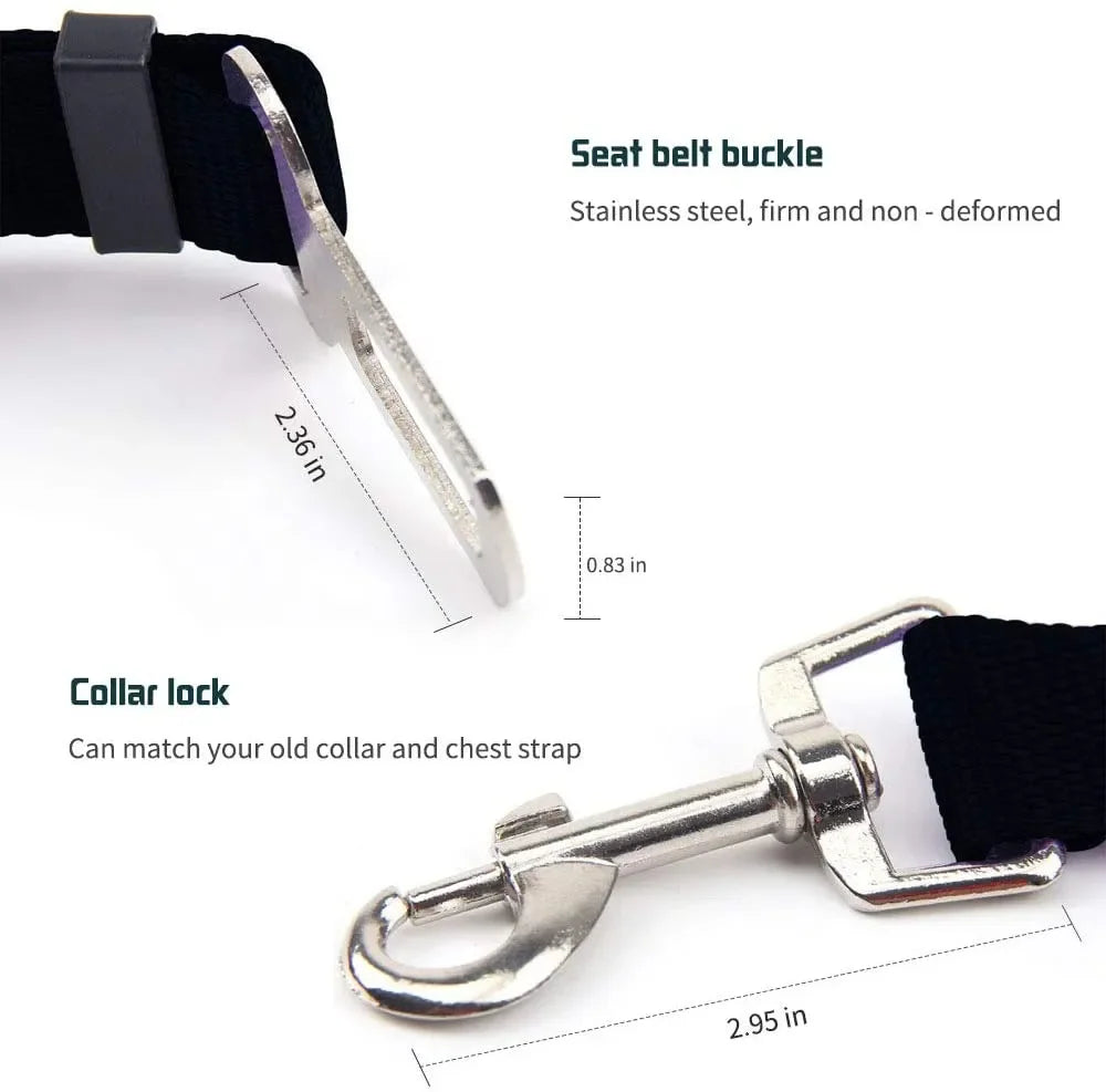 Adjustable Pet Car Seat Belt Safety Leash