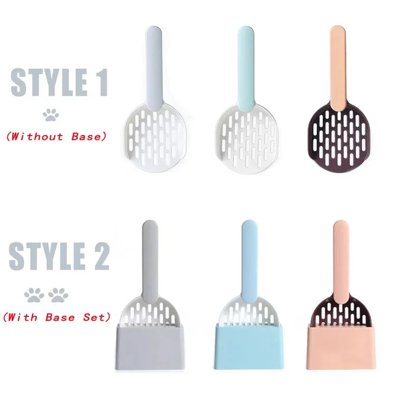 Self-Cleaning Cat Litter Scoop with Holder