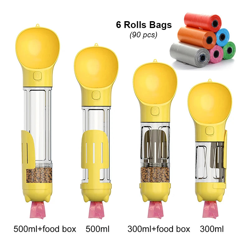 3-in-1 Pet Water Bottle & Feeder