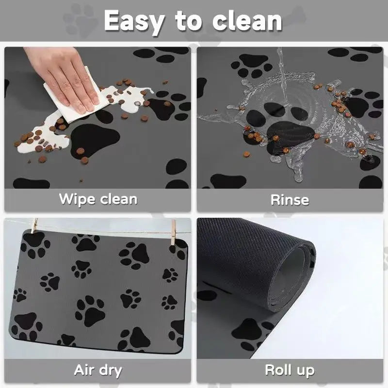 Water-Absorbing Non-Slip Pet Feeding Mat