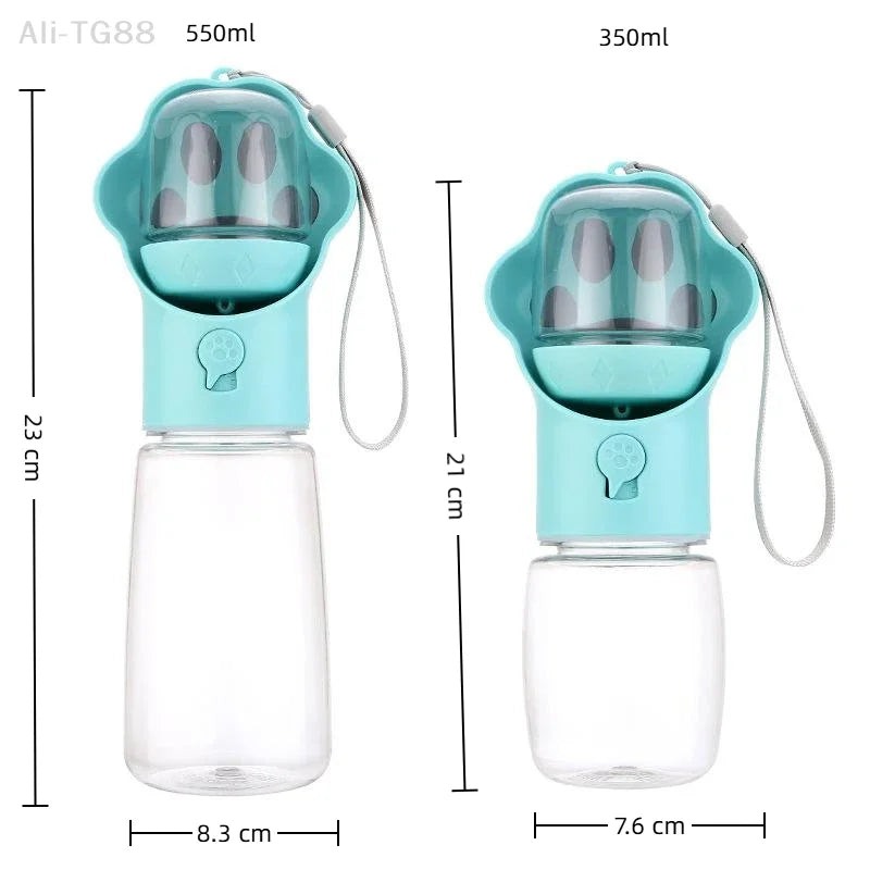 2-in-1 Pet Water Bottle & Food Dispenser