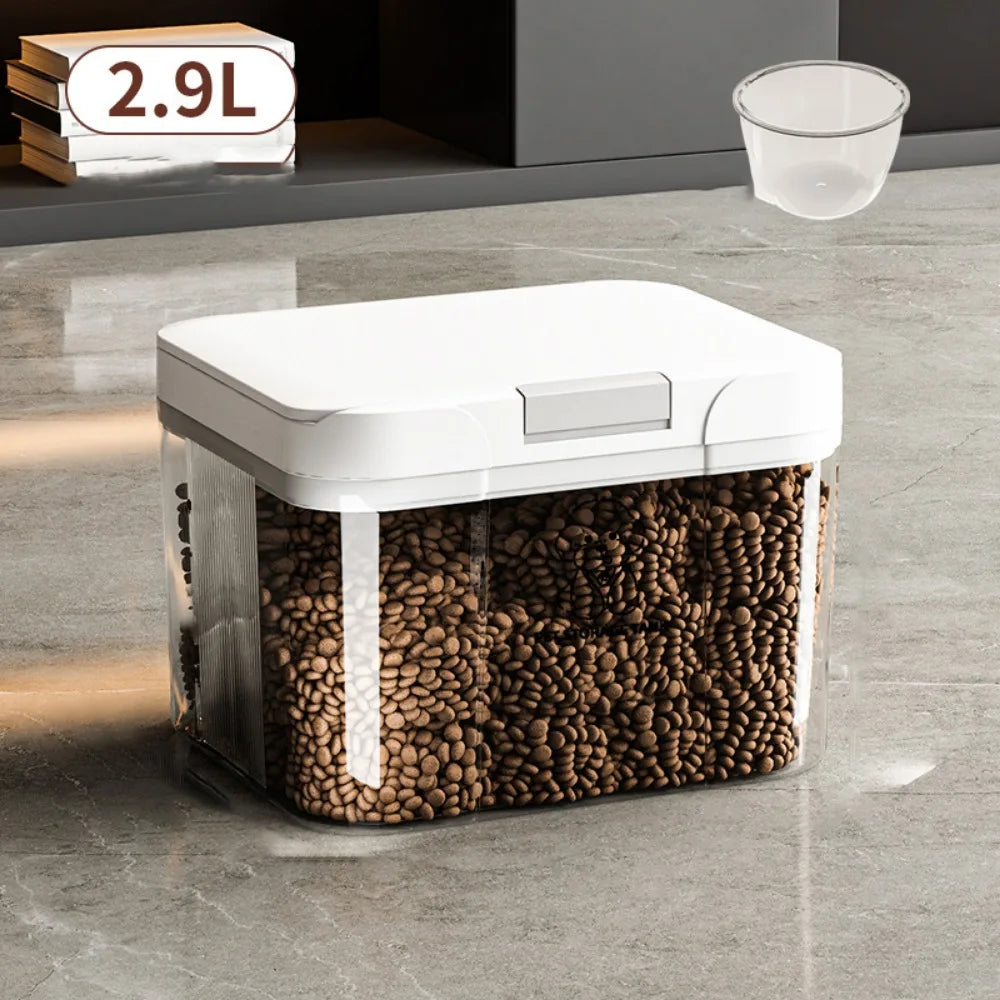 Large Airtight Pet Food Storage Container with Flip Lid