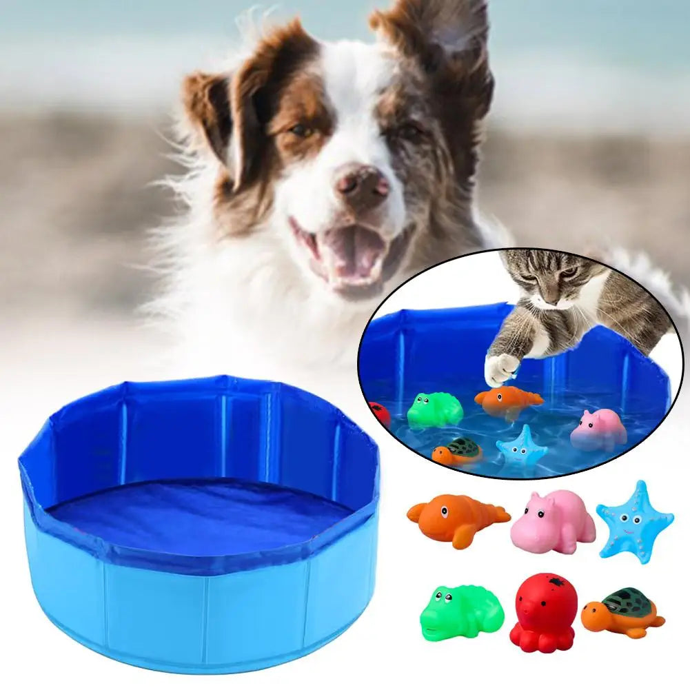 Foldable Pet Splash Pool & Interactive Water Toy
