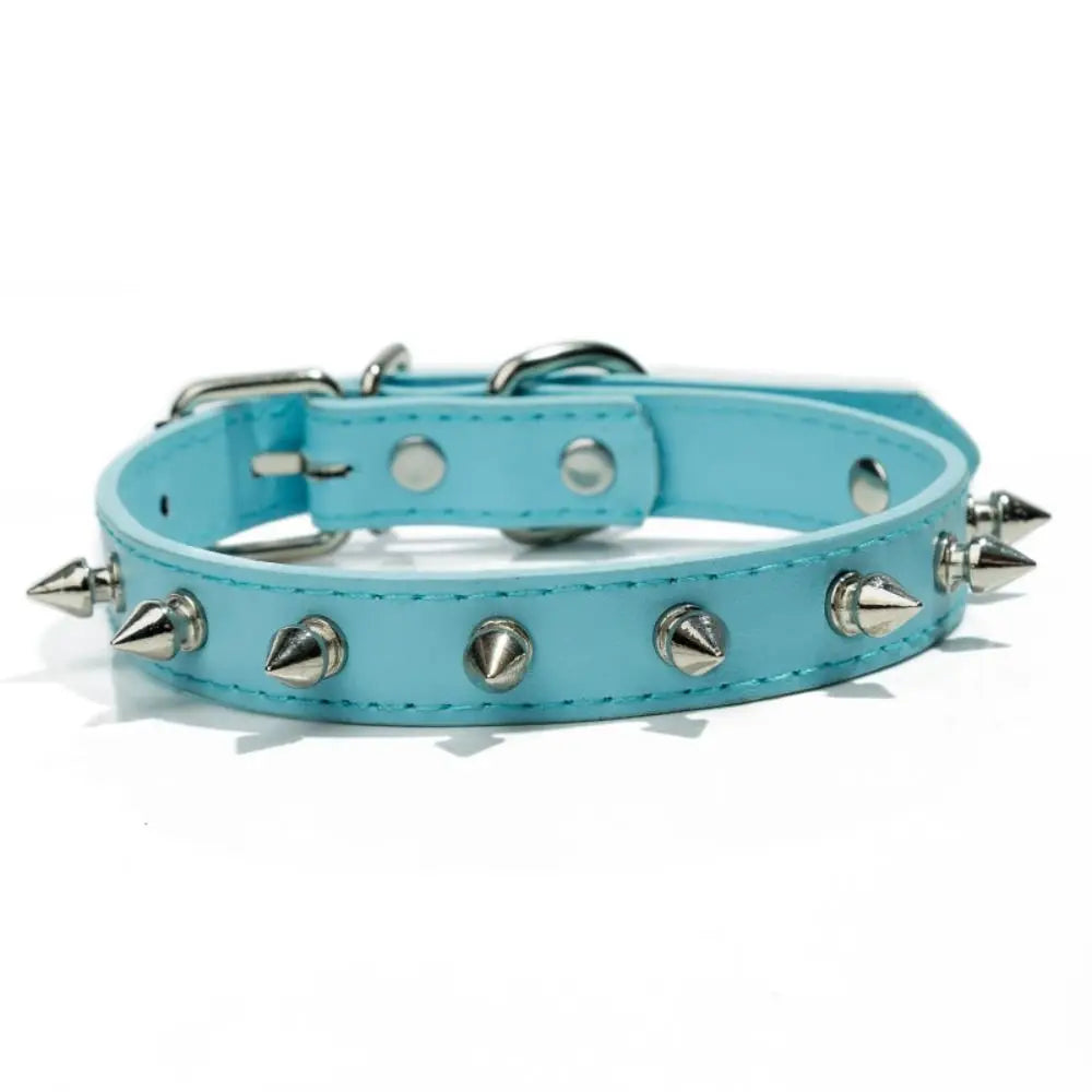 Adjustable Studded Leather Pet Collar