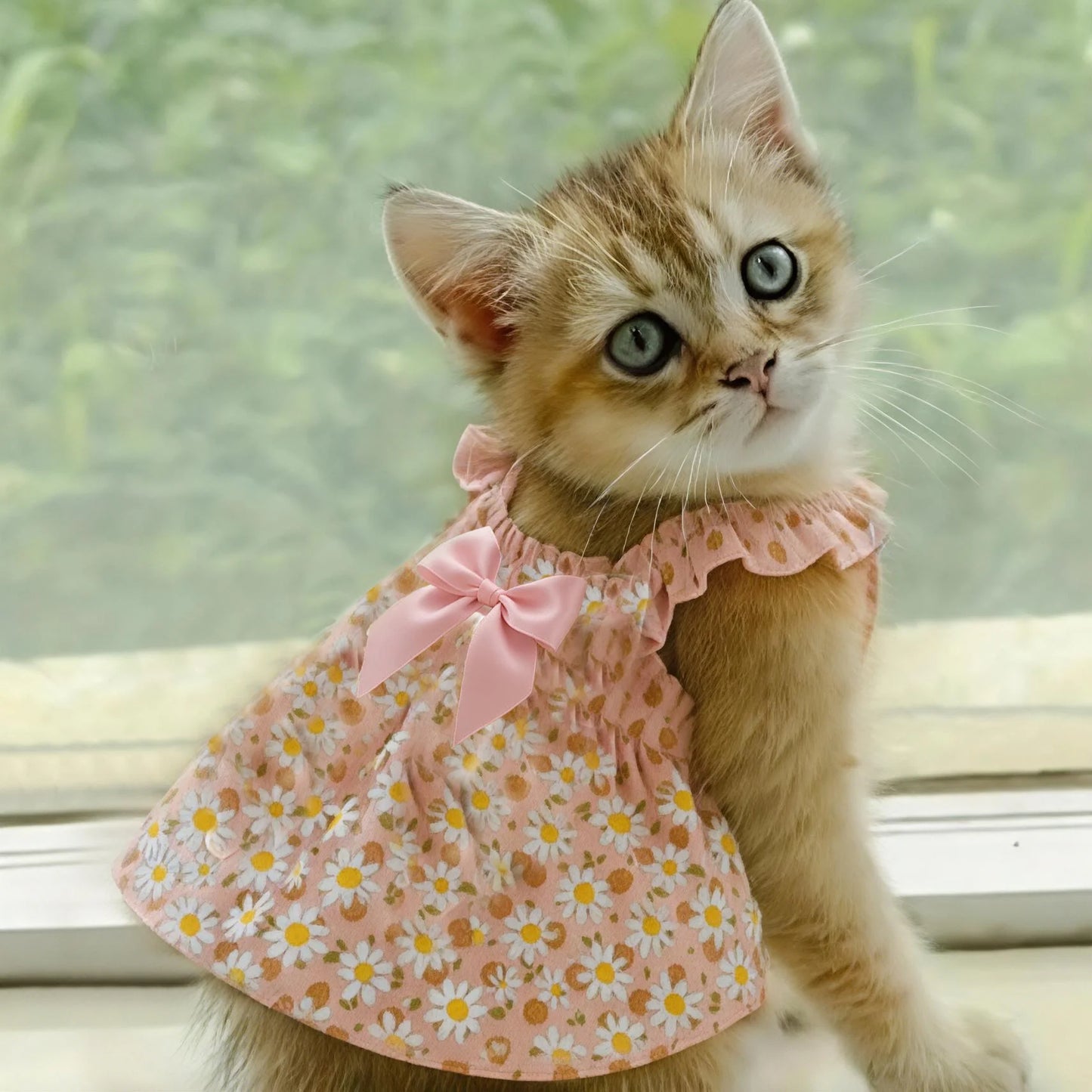 Pink Floral Pet Dress