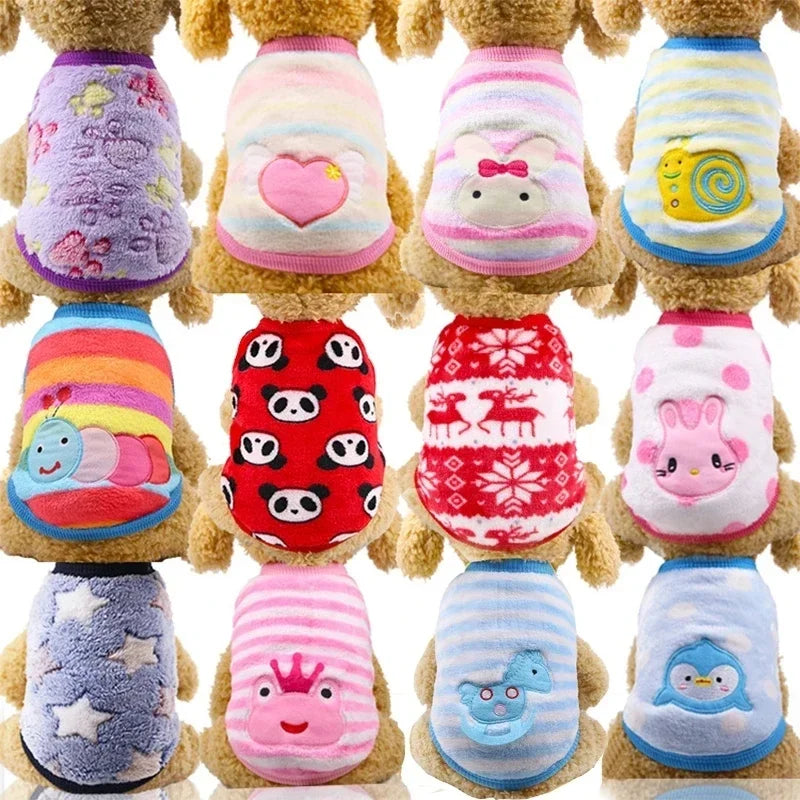 Cartoon Fleece Pet Vest
