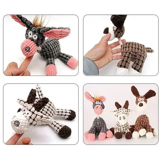 Cute Donkey Plush Squeaky Dog Toy