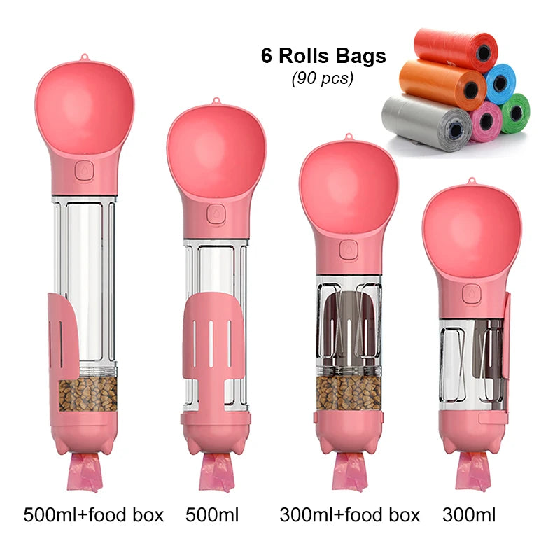 3-in-1 Pet Water Bottle & Feeder