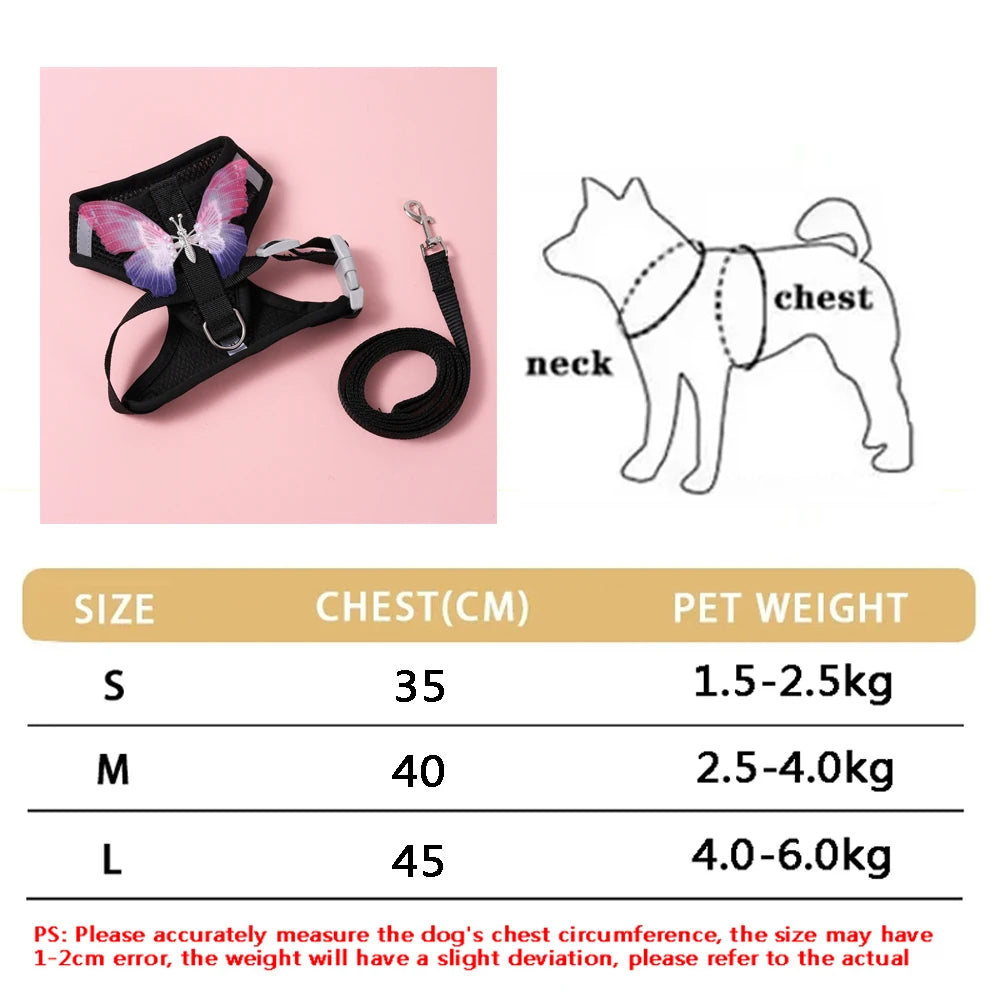 Soft Adjustable Dog Harness & Leash Set