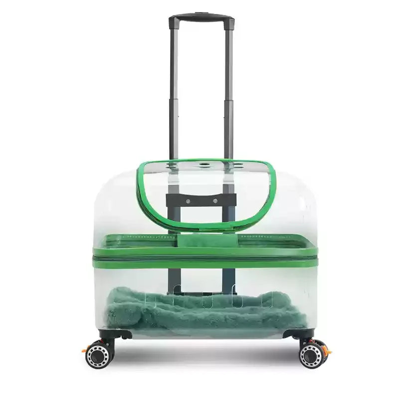 Transparent Rolling Pet Carrier Backpack