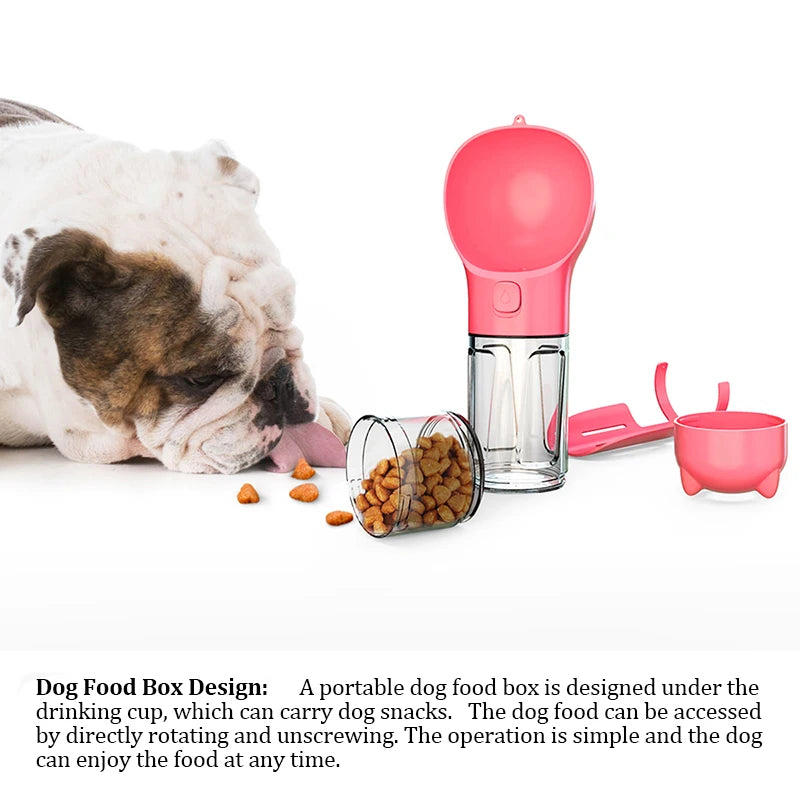 3-in-1 Pet Water Bottle & Feeder