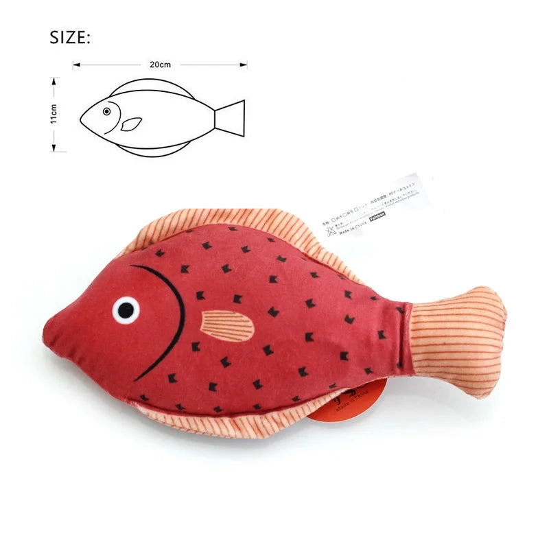 Interactive Catnip Fish Plush Toy