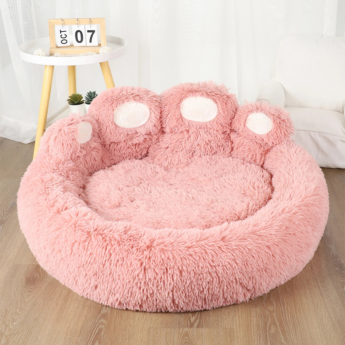 Fluffy Plush Dog & Cat Bed