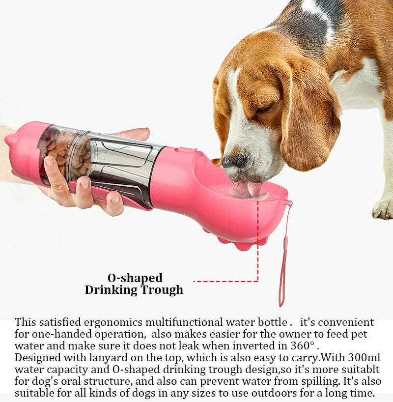 3-in-1 Pet Water Bottle & Feeder