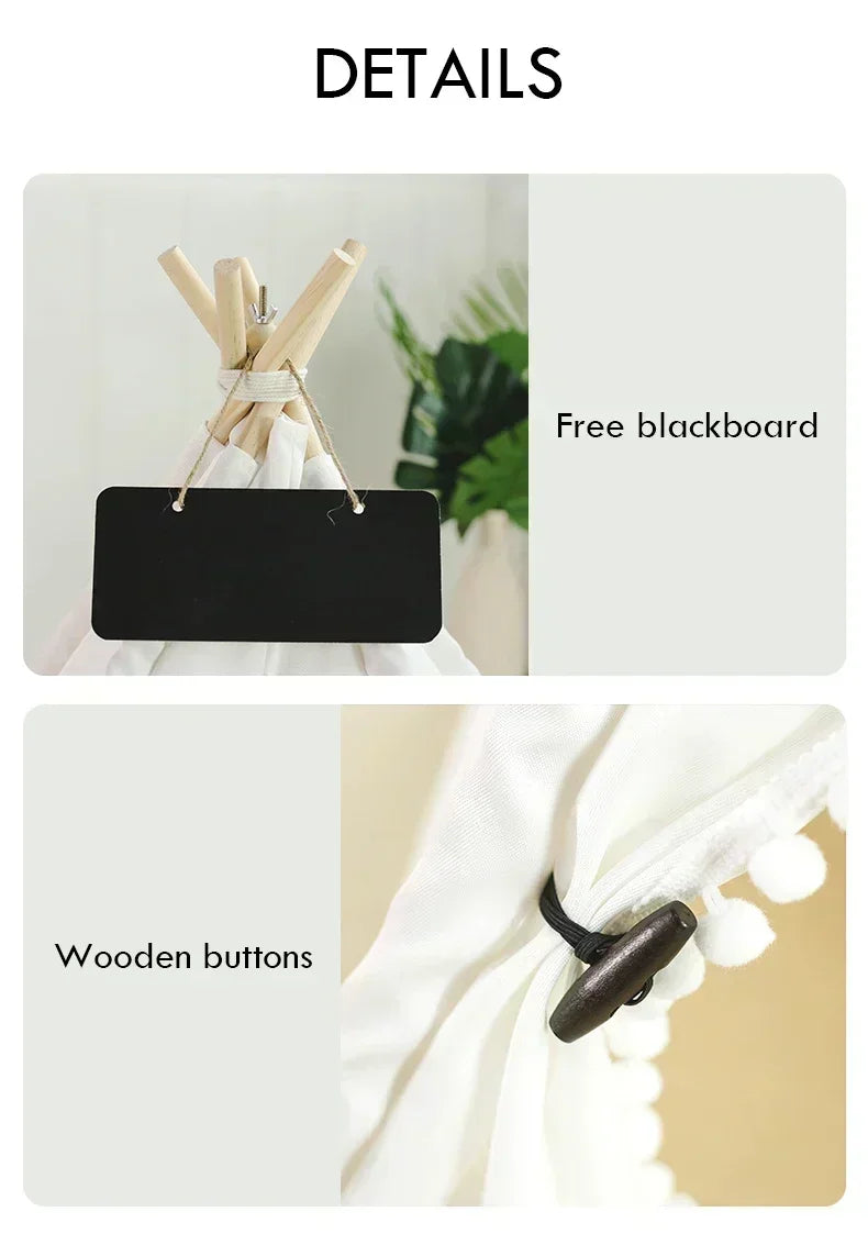 Portable Pet Teepee Bed with Cushion