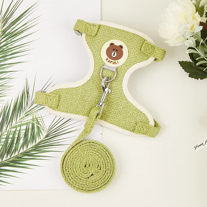 Soft Padded Pet Harness & Leash Set