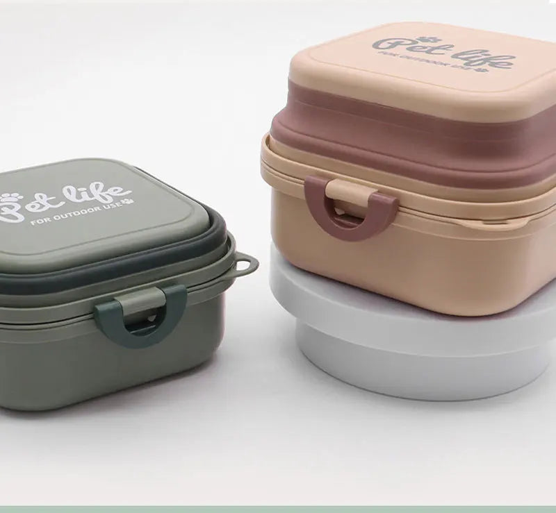 2-in-1 Foldable Pet Travel Bowls