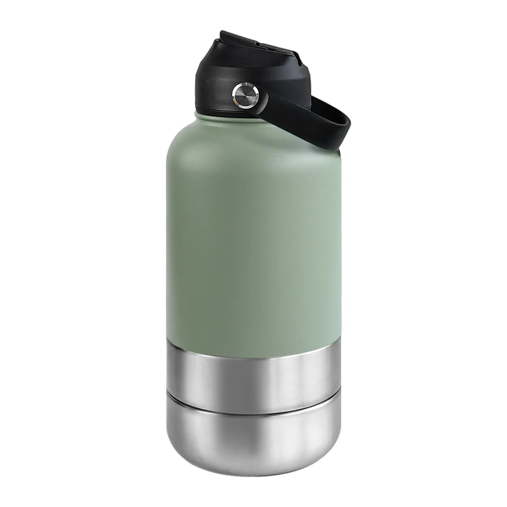 3-in-1 Stainless Steel Pet Water Bottle