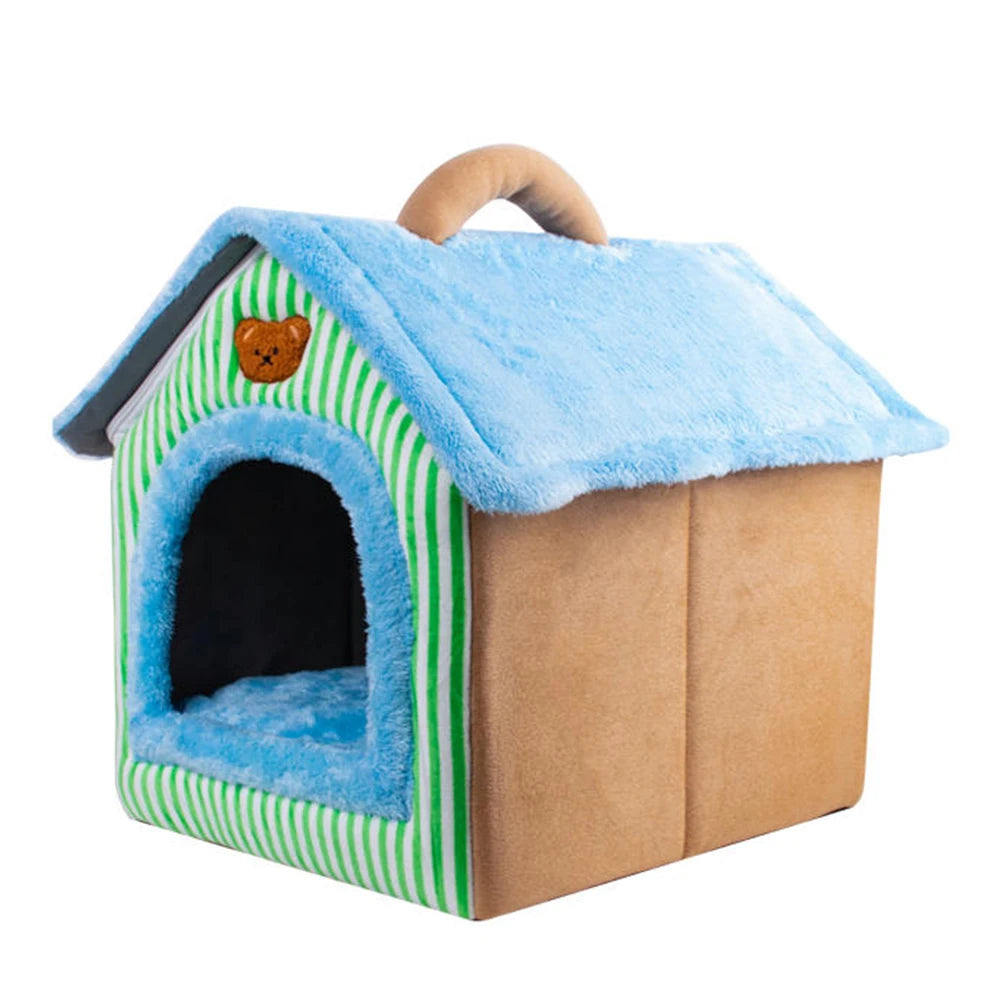 Foldable Washable Pet House Bed