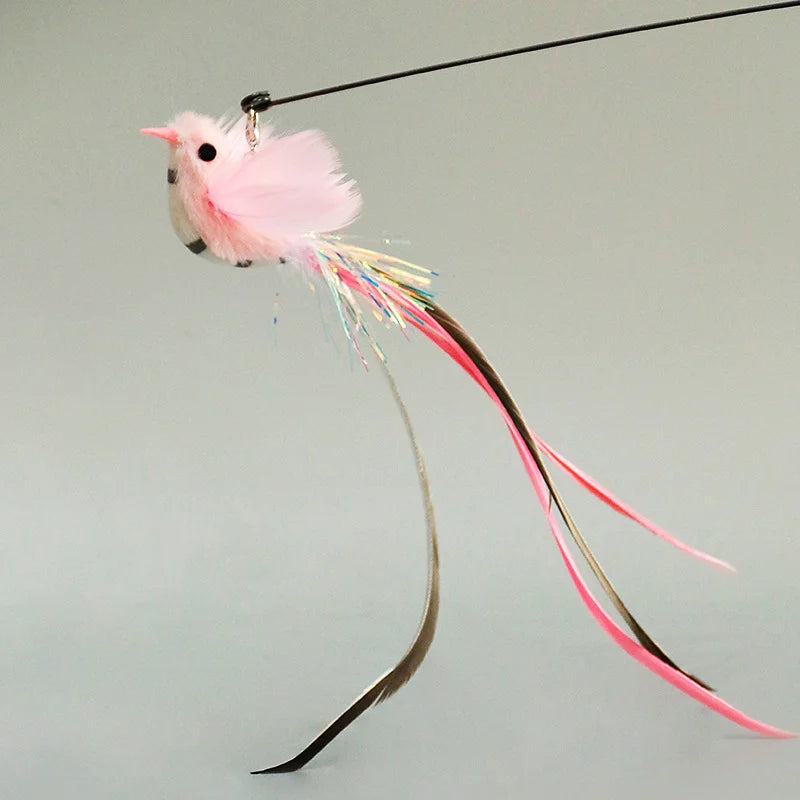 Hands-Free Suction Cup Feather Cat Wand Toy