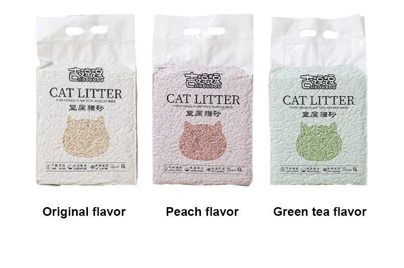 6L Natural Tofu Cat Litter with Odor Control