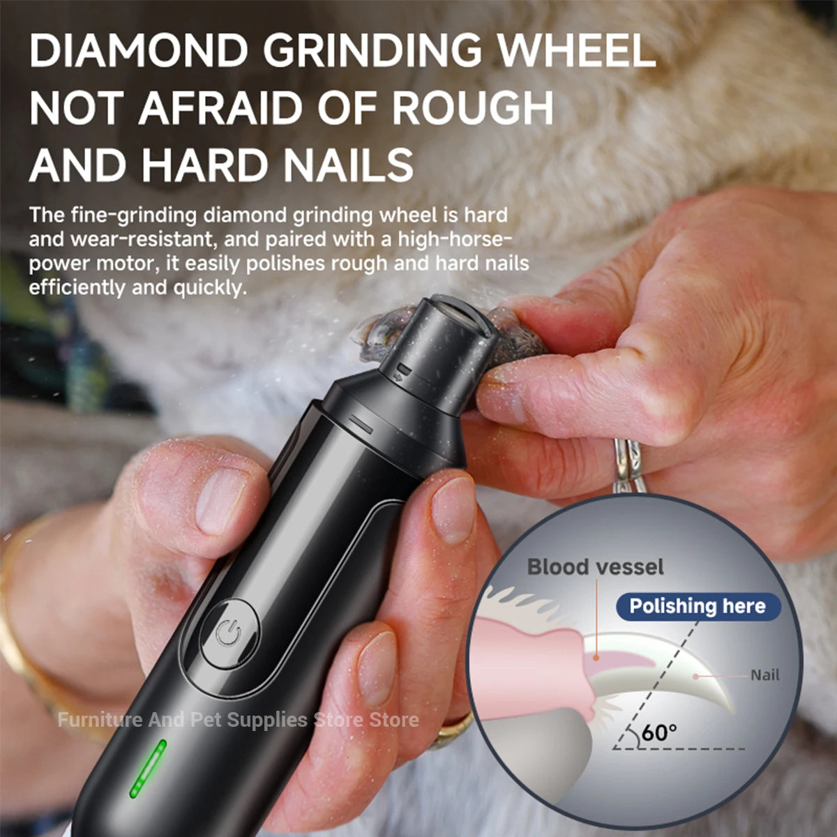 USB Rechargeable Pet Nail Grinder