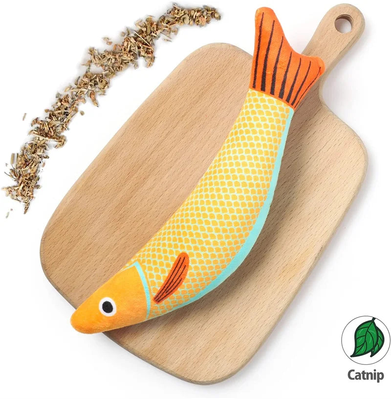 Interactive Catnip Fish Plush Toy