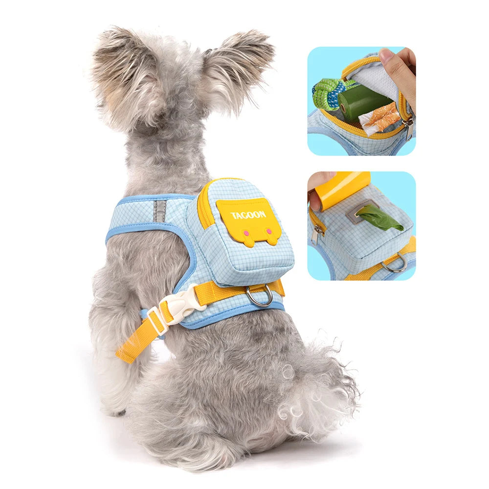 Cute Reflective Pet Harness & Leash Set