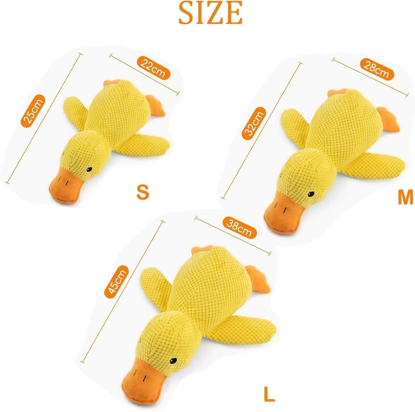 Durable Plush Duck Squeaky Dog Toy