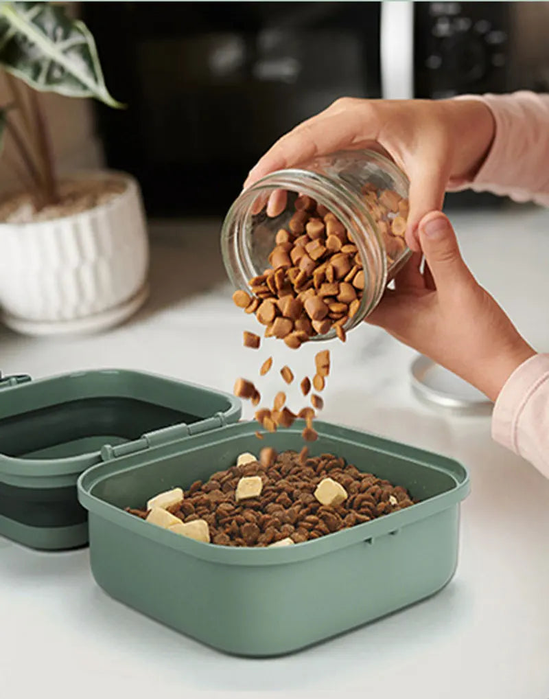 2-in-1 Foldable Pet Travel Bowls