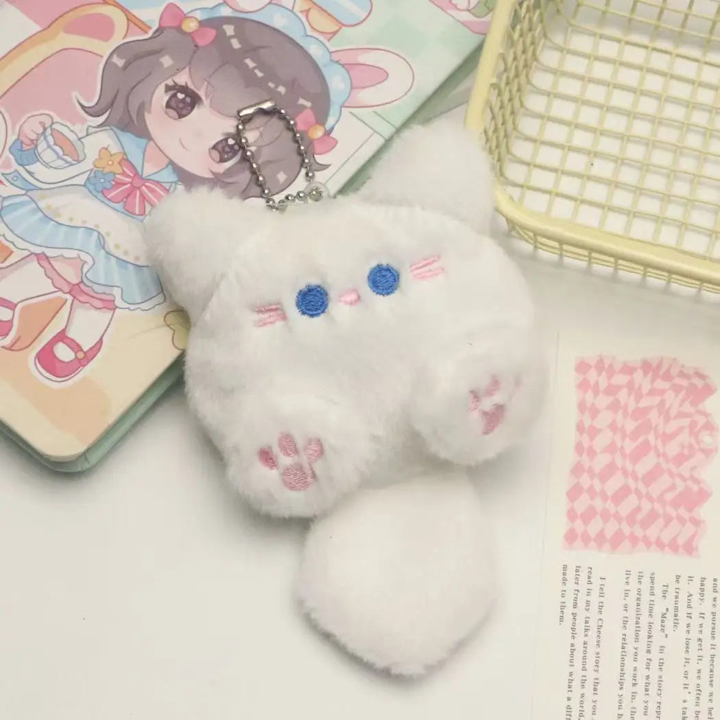 Cute Plush Cat Keychain Bag Charm for You