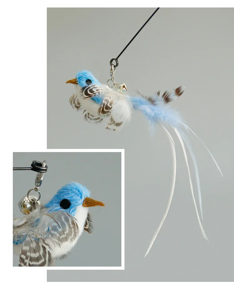 Hands-Free Suction Cup Feather Cat Wand Toy