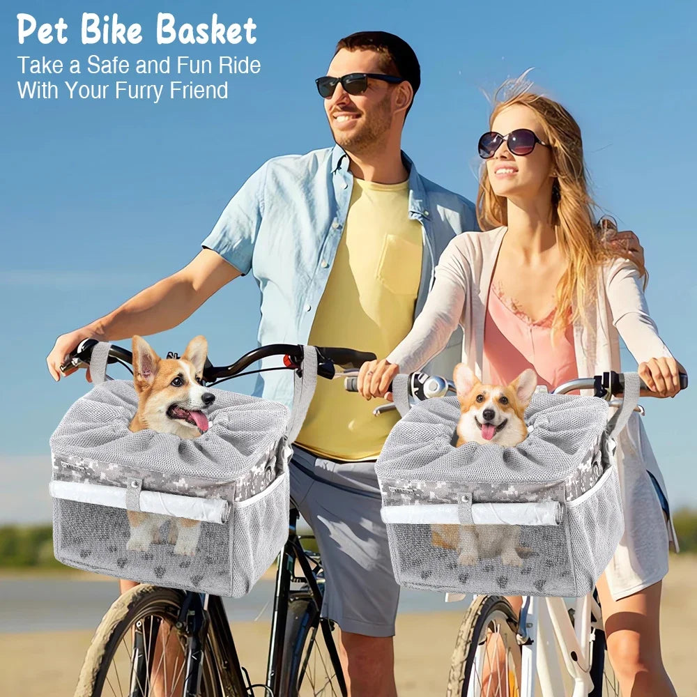 Expandable Pet Bike Basket Carrier