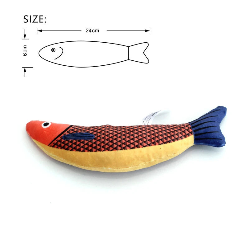 Interactive Catnip Fish Plush Toy