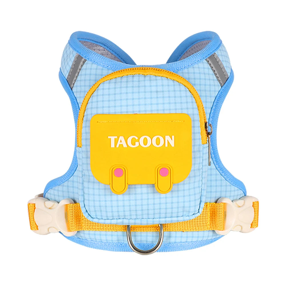 Cute Reflective Pet Harness & Leash Set