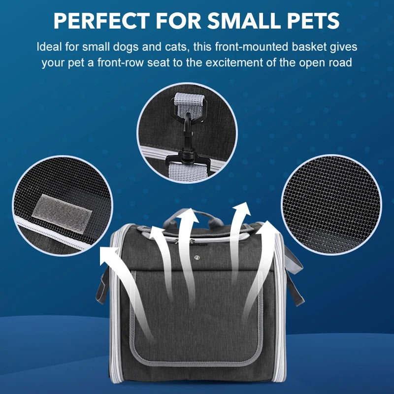 Expandable Pet Bike Basket Carrier
