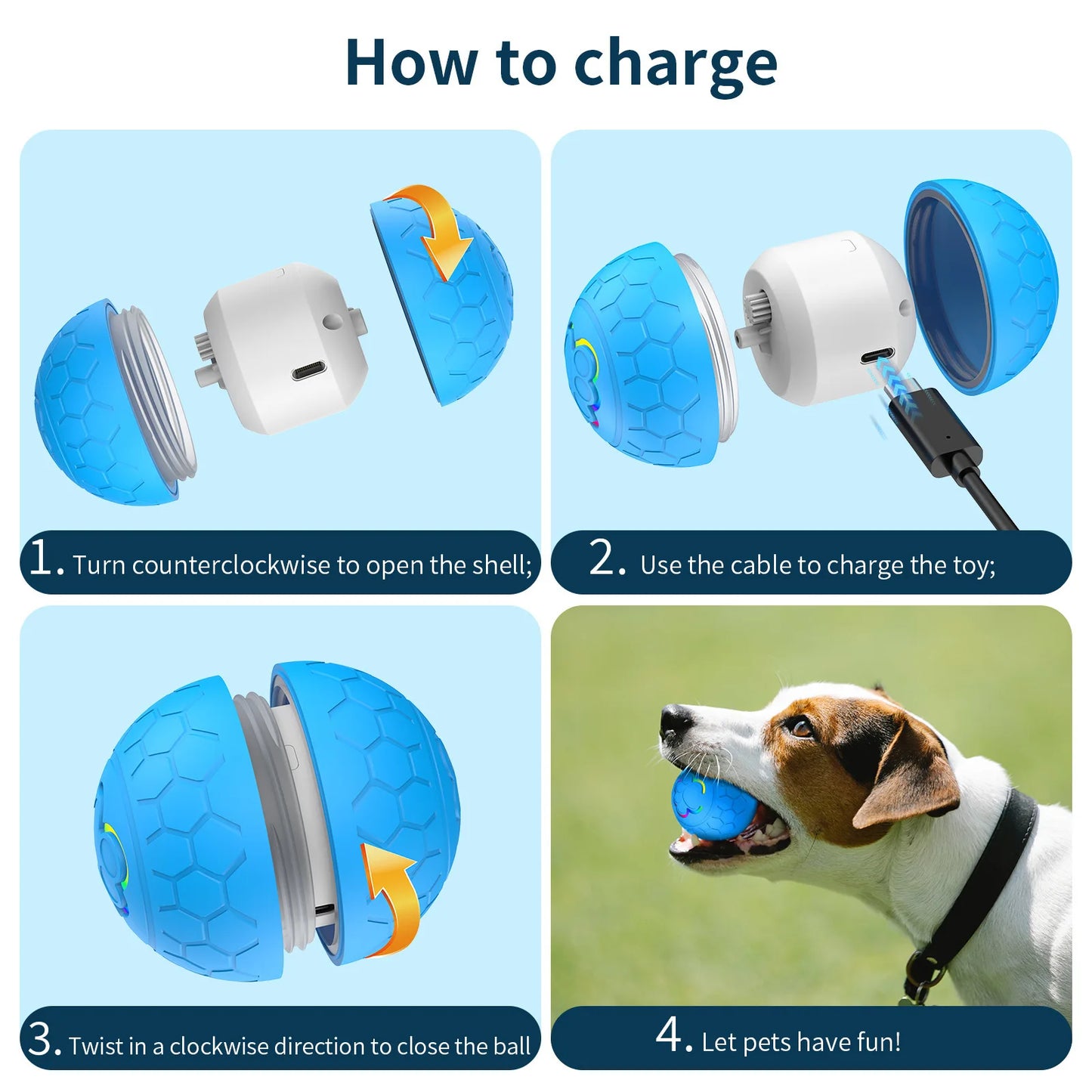 Smart LED Interactive Dog Ball Toy