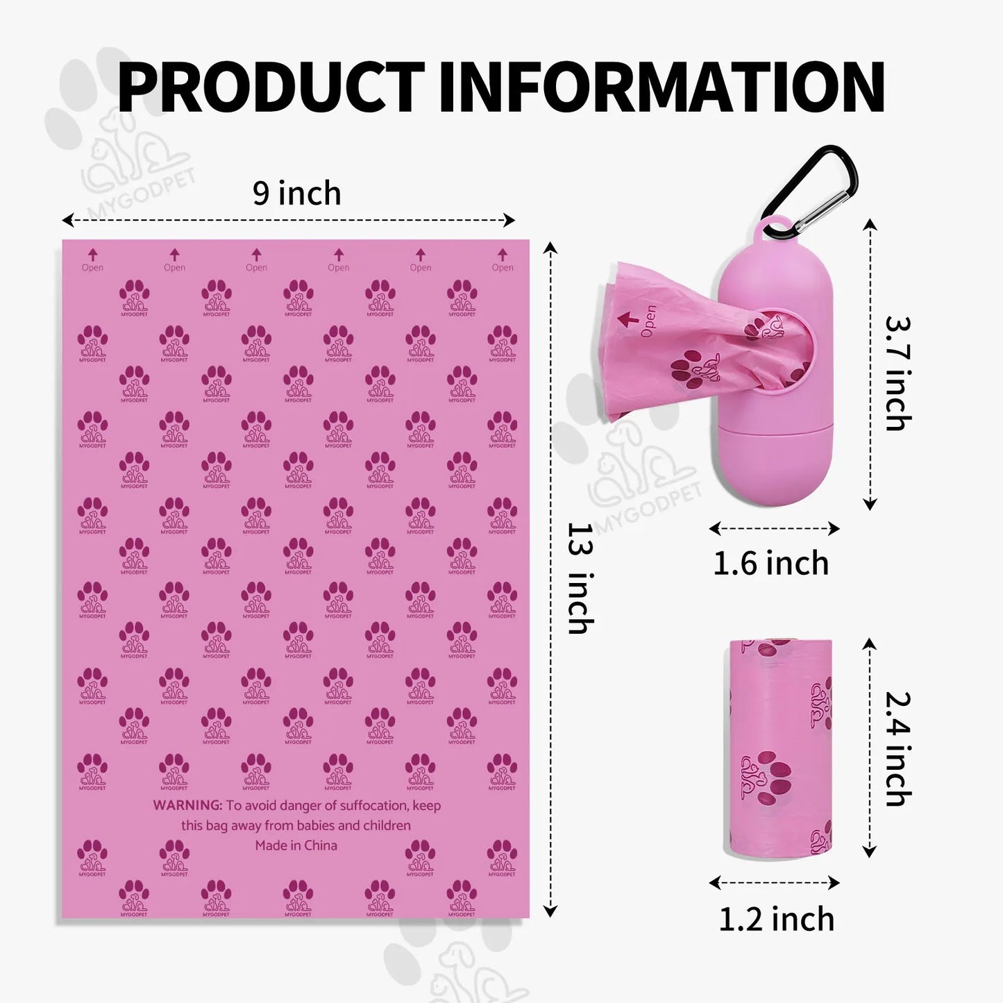 Biodegradable Dog Poop Bags with Dispenser (150 Count)