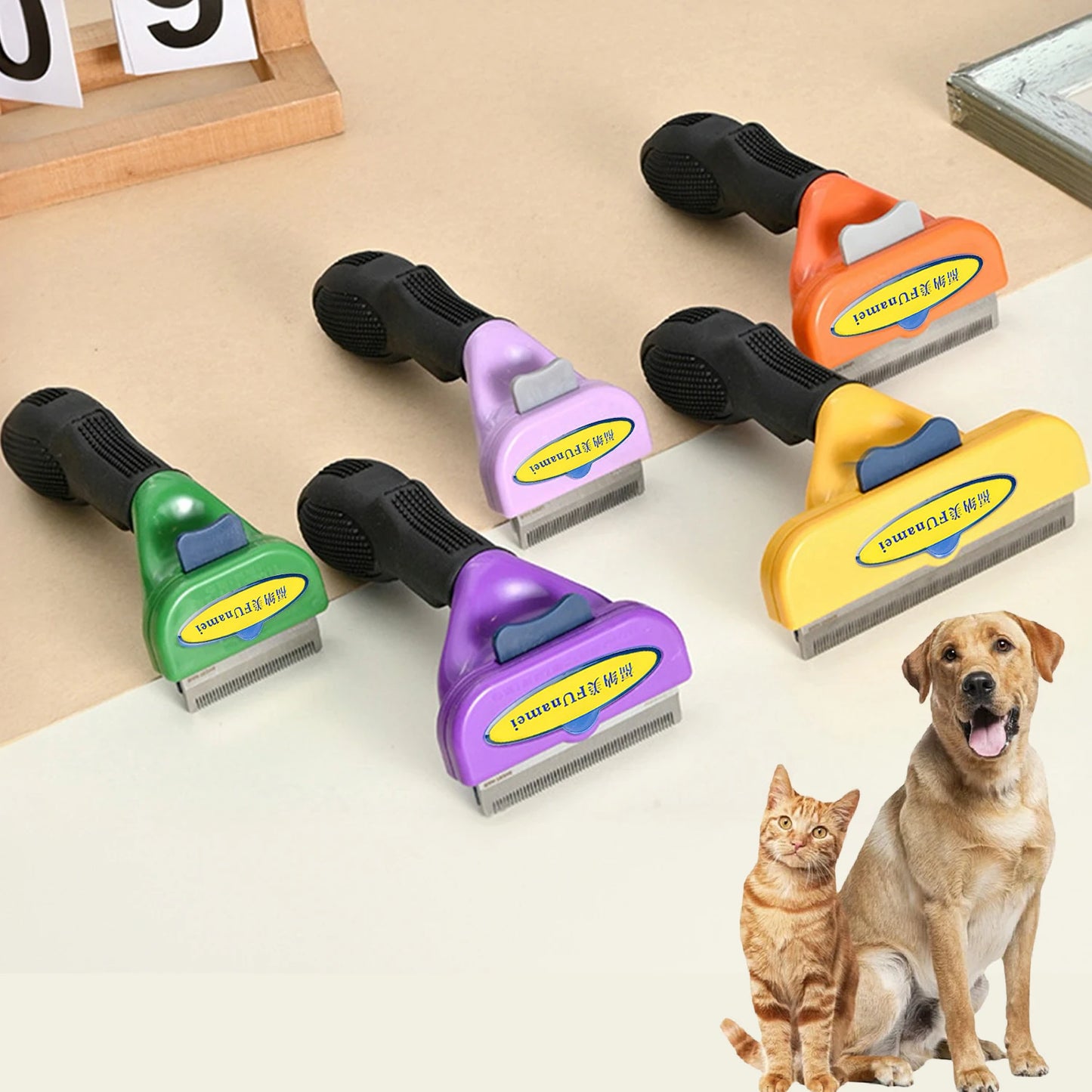 Pet Grooming Brush & Knot Remover Comb
