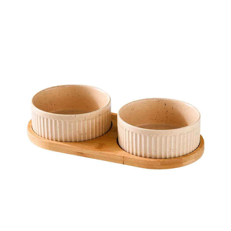 850ml Ceramic Double & Triple Pet Food & Water Bowl